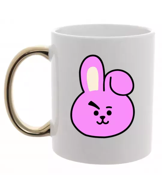 Чашка з кольоровою ручкою Cooky Золото фото