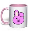Чашка с цветной ручкой Cooky Нежно розовый фото