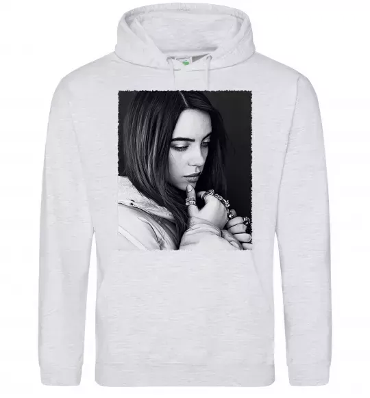 Чоловіча толстовка (худі) Billie Eilish толстовка S Сірий меланж фото
