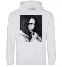Чоловіча толстовка (худі) Billie Eilish толстовка S  Сірий меланж фото