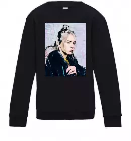 Дитячий світшот Billie Eilish photo 3-4 года Чорний фото