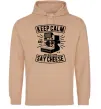 Мужская толстовка (худи) Keep Calm And Say Cheese Песочный Мужская толстовка (худи) Keep Calm And Say Cheese Песочный фото