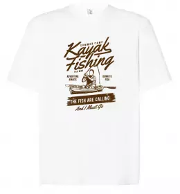 Футболка Оверсайз Fishing save me from becoming a pornstar Белый фото