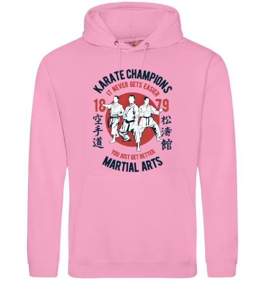 Чоловіча толстовка (худі) Karate Champions Рожевий фото