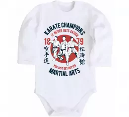 Детский боди Еволюція тхеквондо Белый фото