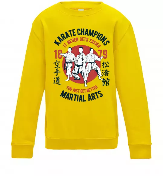 Дитячий світшот Karate Champions Сонячно жовтий фото