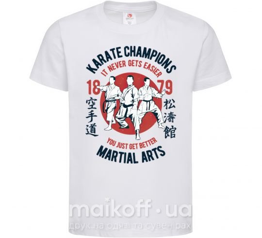 Дитяча футболка Karate Champions Білий фото