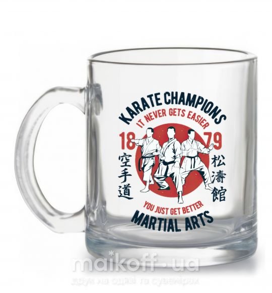 Чашка скляна Karate Champions Прозорий фото