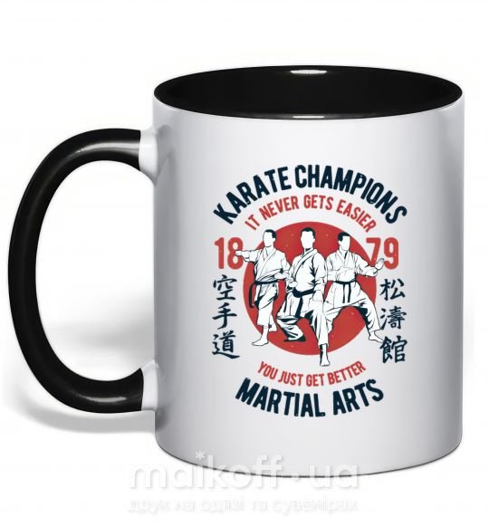 Чашка с цветной ручкой Karate Champions Черный фото