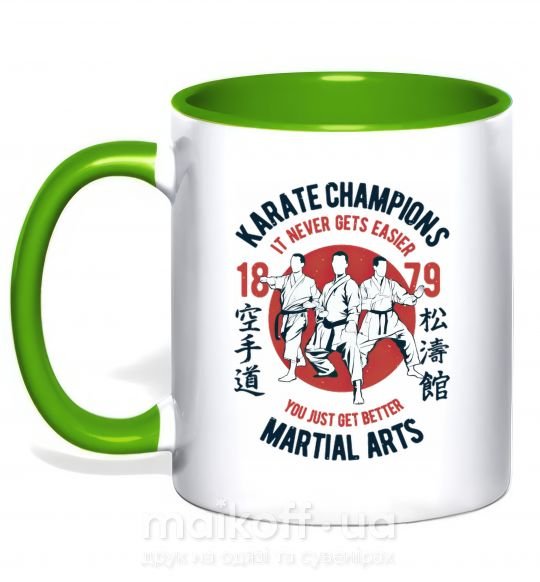 Чашка с цветной ручкой Karate Champions Зеленый фото