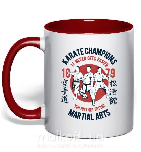 Чашка с цветной ручкой Karate Champions Красный фото