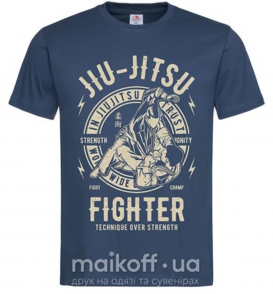 Чоловіча футболка Jiu Jitsu Темно-синій фото