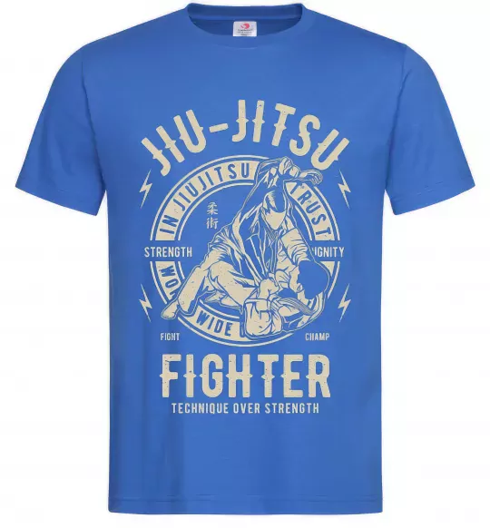 Мужская футболка Jiu Jitsu Ярко-синий фото