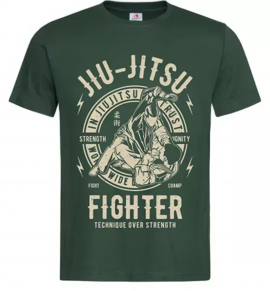 Мужская футболка Jiu Jitsu Темно-зеленый фото