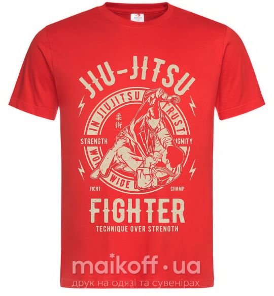 Чоловіча футболка Jiu Jitsu Червоний фото
