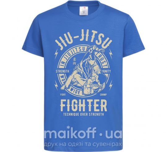 Дитяча футболка Jiu Jitsu Яскраво-синій фото