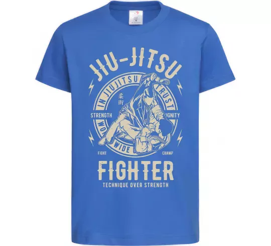 Детская футболка Jiu Jitsu Ярко-синий фото