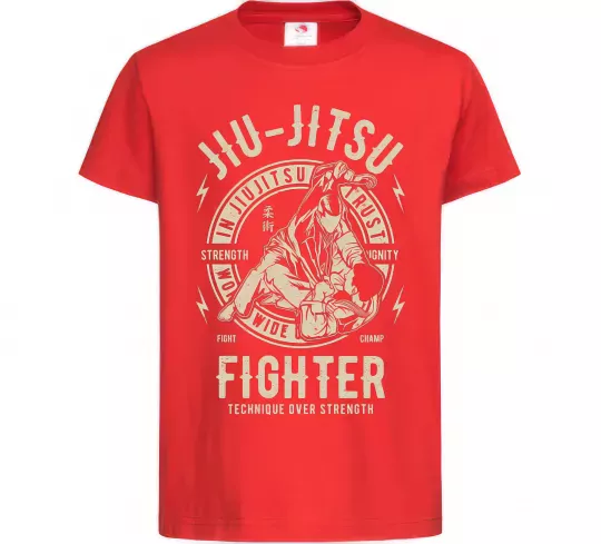Детская футболка Jiu Jitsu Красный фото