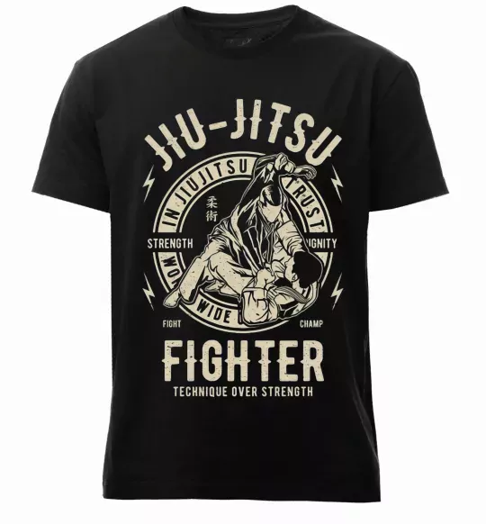 Мужская премиум футболка Jiu Jitsu Черный фото