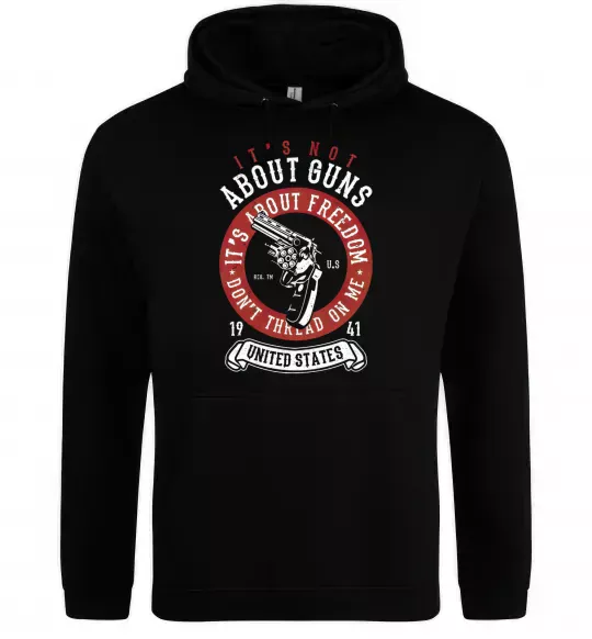 Мужская толстовка (худи) It's About Freedom Черный фото