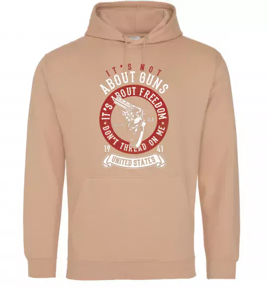 Мужская толстовка (худи) It's About Freedom Песочный фото