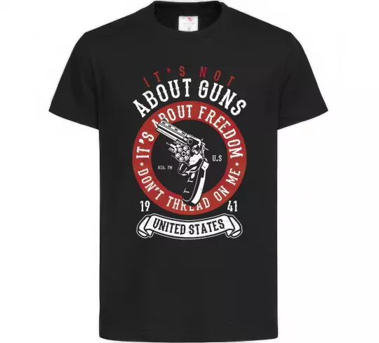 Детская футболка It's About Freedom Черный фото