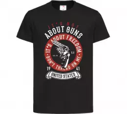 Детская футболка It's About Freedom Черный фото