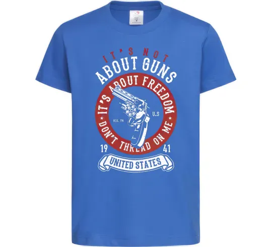 Детская футболка It's About Freedom Ярко-синий фото