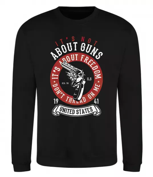 Світшот It's About Freedom Чорний фото