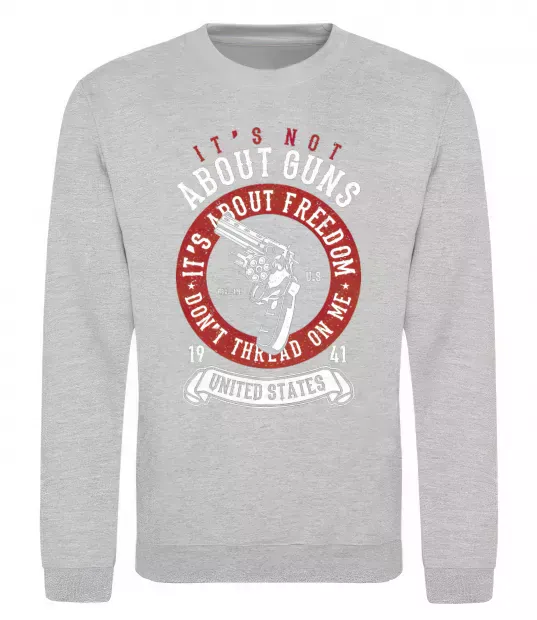 Світшот It's About Freedom Сірий меланж фото