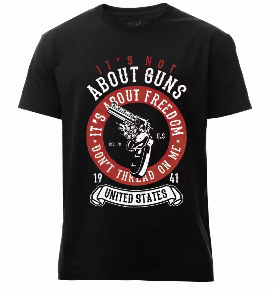 Мужская премиум футболка It's About Freedom Черный фото