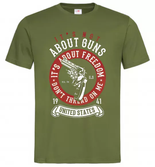 Чоловіча футболка It's About Freedom Оливковий фото