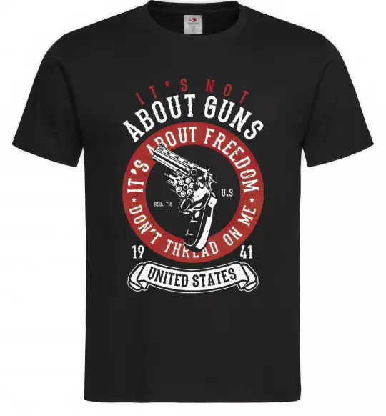 Чоловіча футболка It's About Freedom Чорний фото