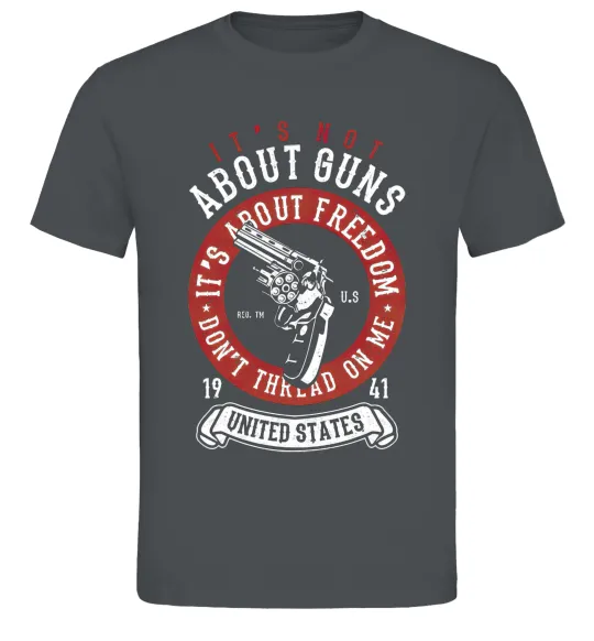Чоловіча футболка It's About Freedom Графіт фото