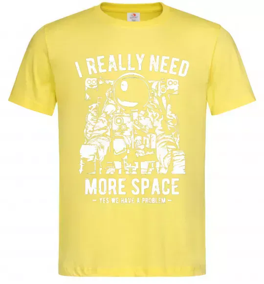Чоловіча футболка I really need more space problem Лимонний фото