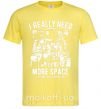 Мужская футболка I really need more space problem Лимонный фото