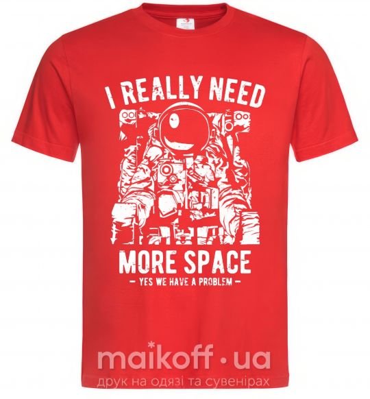 Мужская футболка I really need more space problem Красный фото