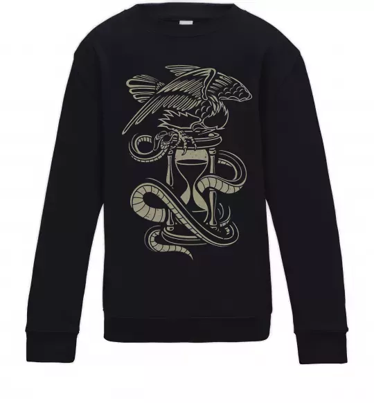 Дитячий світшот Hourglass Чорний фото