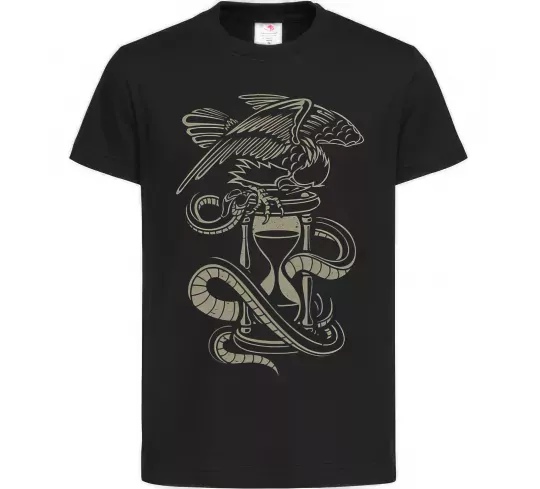 Детская футболка Hourglass Черный фото