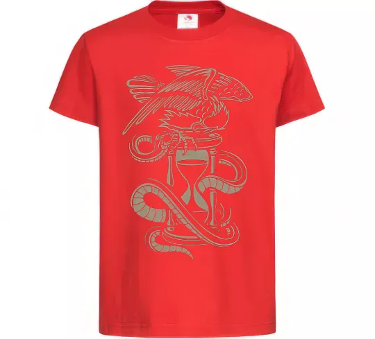 Детская футболка Hourglass Красный фото