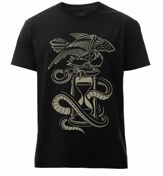 Мужская премиум футболка Hourglass Черный фото