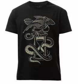 Чоловіча преміум футболка Крокодил Чорний фото