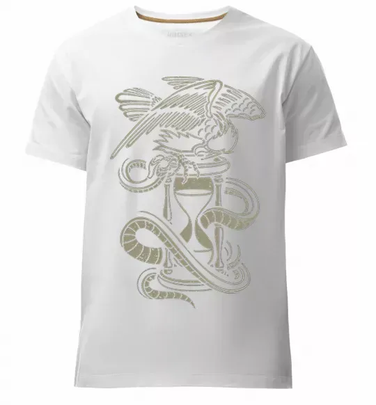 Мужская премиум футболка Hourglass Белый фото