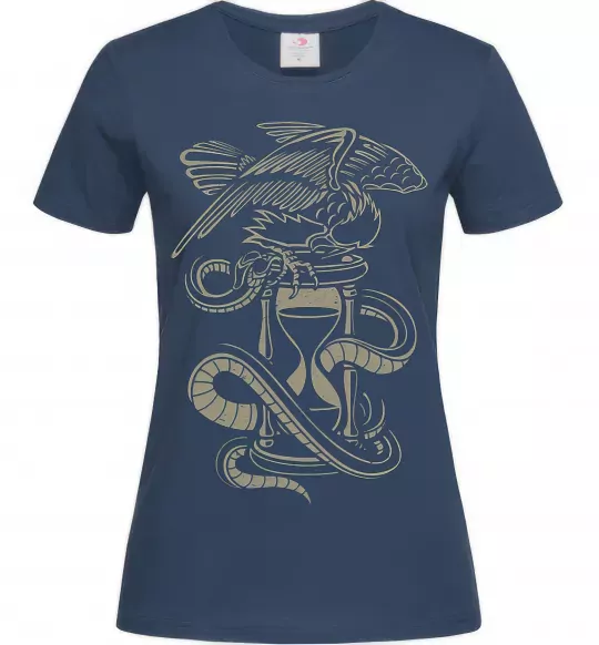 Женская футболка Hourglass Темно-синий фото