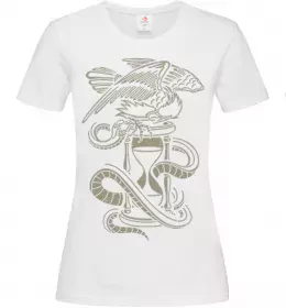 Женская футболка Крокодил Черный фото