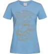 Женская футболка Hourglass Голубой фото