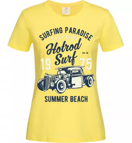 Женская футболка Hotrod Surf Лимонный фото