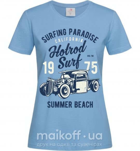 Жіноча футболка Hotrod Surf Блакитний фото