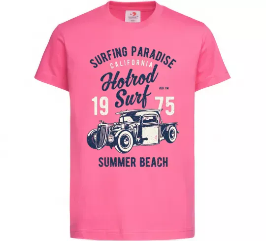Детская футболка Hotrod Surf Ярко-розовый фото