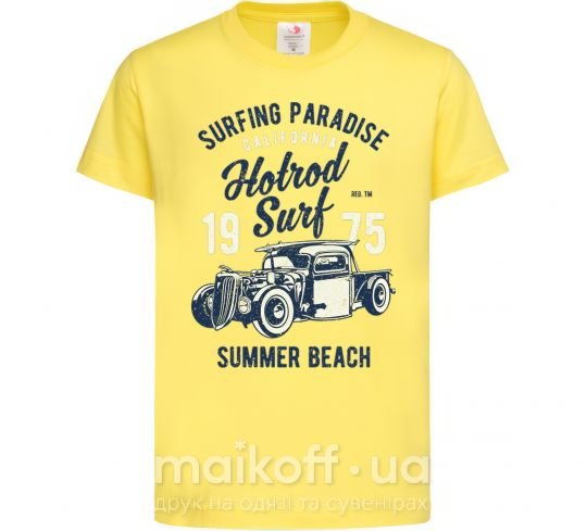 Дитяча футболка Hotrod Surf Лимонний фото